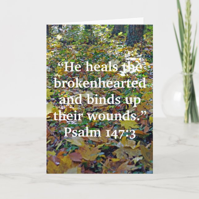 "Ele cura o corações quebrado"... Cartão (Frente)