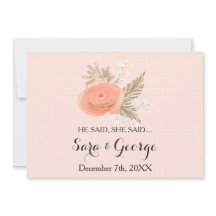 Ele disse, ela disse cartão de jogo de chá de pane