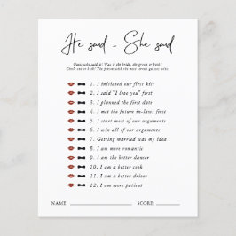 Ele Disse Ela Disse | Chuveiro de Noiva Minimalist