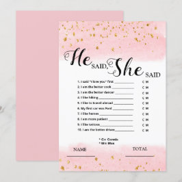 Ele disse Ela disse Convite para Jogo de Noivado C