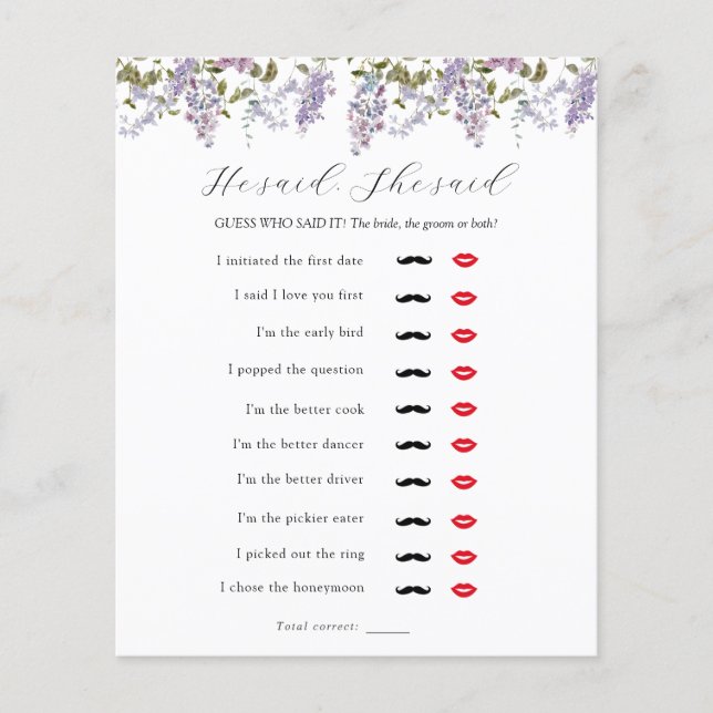 Ele Disse, Ela Disse Jogo De Chá de panela (Frente)