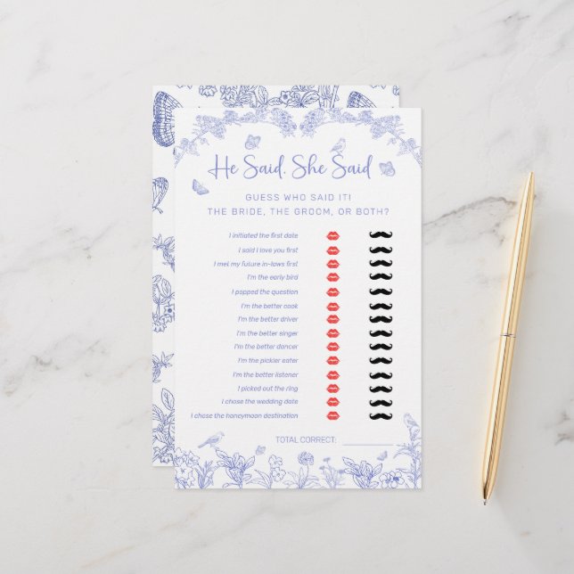 Ele Disse, Ela Disse Jogo De Chá de panela Chinois (Frente/Verso In Situ)