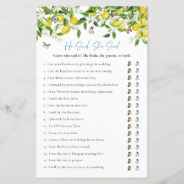 Ele Disse, Ela Disse | Jogo de Chá de panela de li