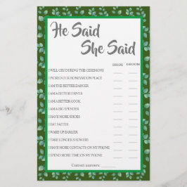 Ele Disse Que Disse | Cartão de Chá Eucalyptus