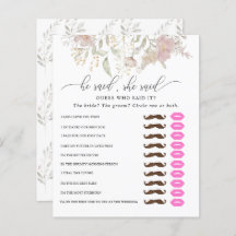 Ele Disse Que Disse | Jogo Chá de panela