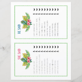 Ele Disse Que Disse Jogo De Chá de panela Tropical