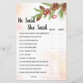 Ele Disse Que Disse O Cartão De Jogo De Chá de pan