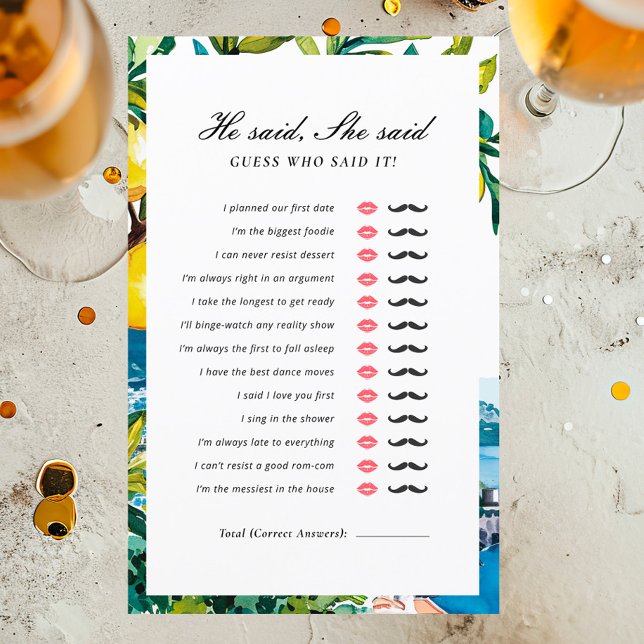 Ele Disse Que Disse O Jogo Do Chá de panela Amalfi (Criador carregado)