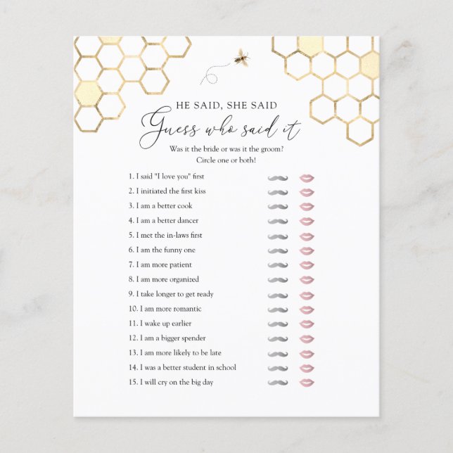 Ele Disse Que Disse Que Disse Jogo De Chá de panel (Frente)