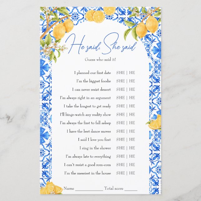 Ele Disse Que Disse Que O Chá de panela Do Jogo Li (Frente)