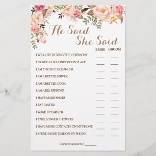 Ele Disse Que Disse Um Cartão De Jogo De Chá Ros