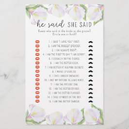 Ele disse que ela disse jogo de chá de panela