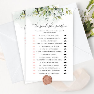 Ele disse que ela disse jogo de chá de panela