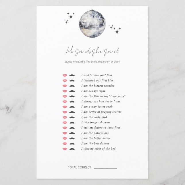 Ele disse que ela disse o jogo do Chá de panela da (Frente)