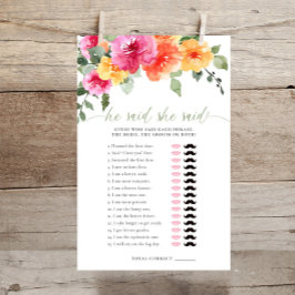 Ele disse que ela disse que o jogo do chá de panel