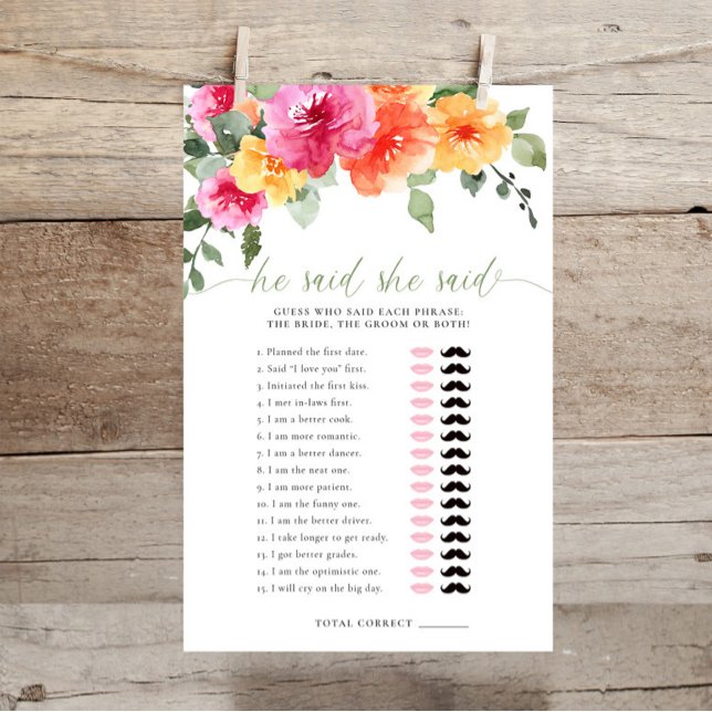 Ele disse que ela disse que o jogo do chá de panel (Criador carregado)