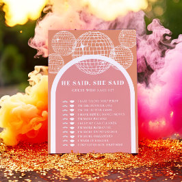 Ele disse que ela disse: "Retro Disco Pink" Cartão