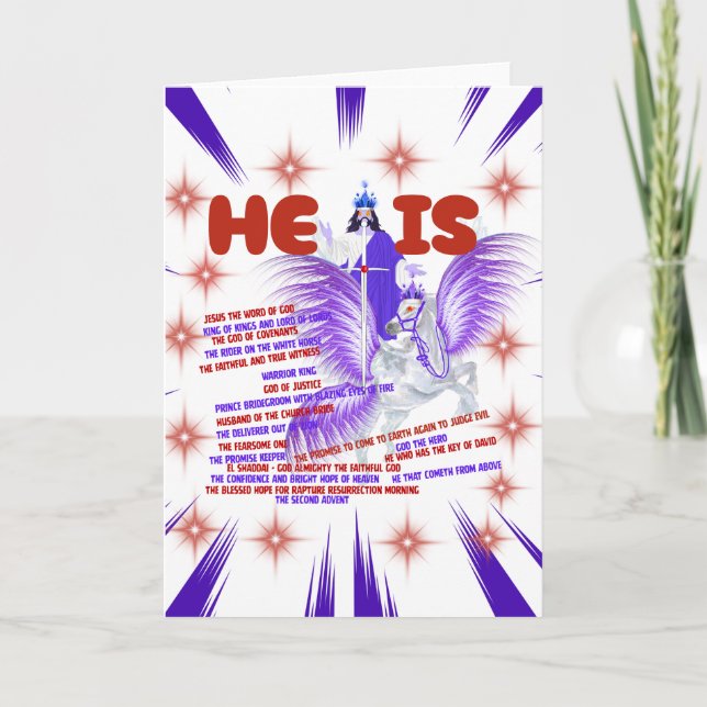 Ele É Jesus A Palavra De Um Cartão De Saudação De  (Frente)