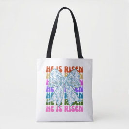 Ele é Risen, Arco Croquette Blue Floral Tote Bag