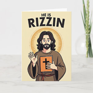 Ele É um Cartão de Arte Engraçado Rizzin