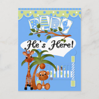 Ele está aqui é um Cartões de Chegada e Cartões-po