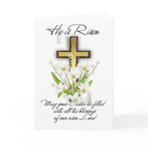 Ele Está Risen, Cartão De Saudação Páscoa Com Cruz