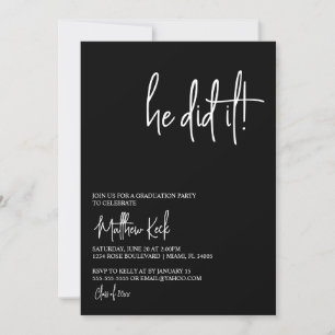 Ele Fez Um Convite Festa de formatura