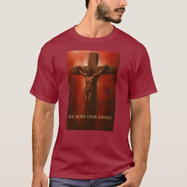 ✝️ Ele Levou Nossas Dores - Camiseta (Frente)