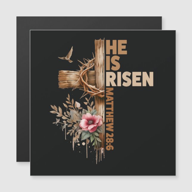 Ele Ressuscitou Jesus Cristão Religioso Páscoa (Frente/Verso)
