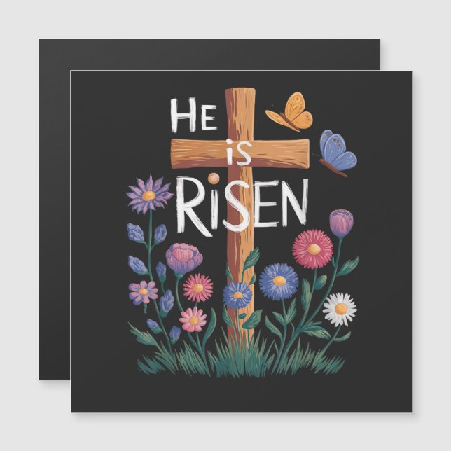 Ele Ressuscitou Jesus Floral Cristão Páscoa (Frente/Verso)