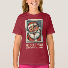 Ele te vê quando você está dormindo – Camiseta Ass