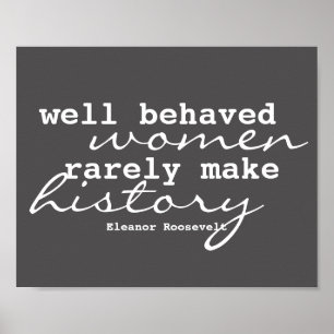Eleanor Roosevelt cita poster das mulheres