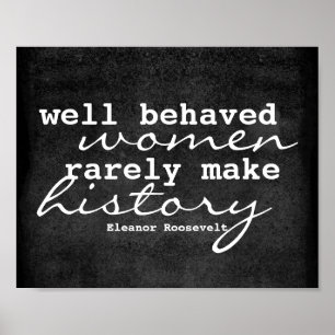 Eleanor Roosevelt cita poster das mulheres