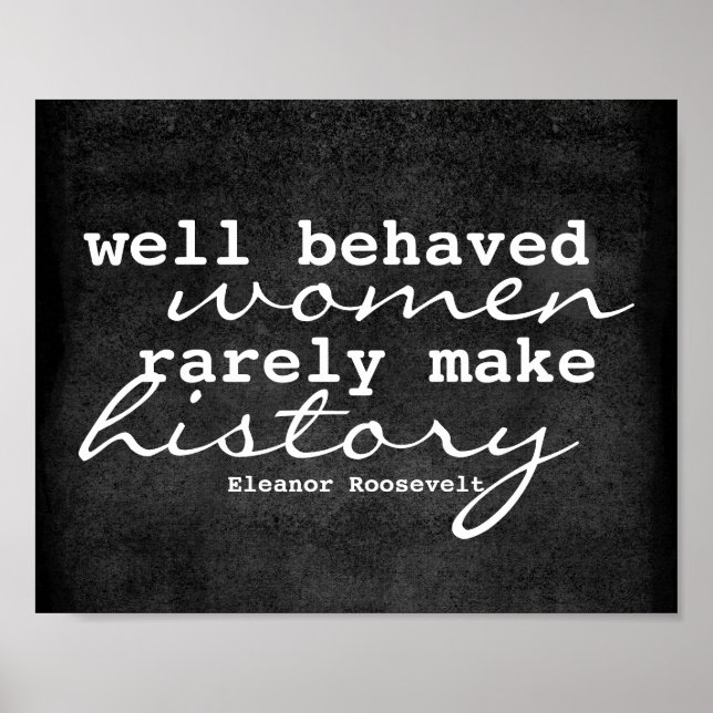 Eleanor Roosevelt cita poster das mulheres (Frente)