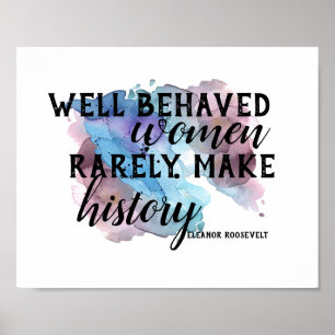 Eleanor Roosevelt cita poster das mulheres