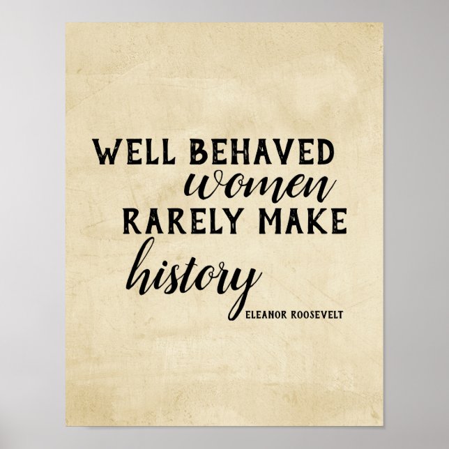 Eleanor Roosevelt cita poster das mulheres (Frente)