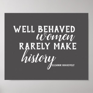 Eleanor Roosevelt cita poster das mulheres