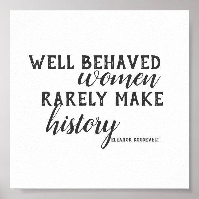Eleanor Roosevelt cita poster das mulheres (Frente)