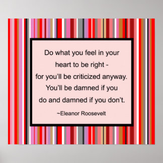 Eleanor Roosevelt - Poster de citação