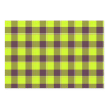 Electric Lime and Livid Brown Plaid