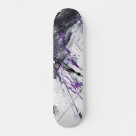 Electric Violet Marble Abstract Skateboard