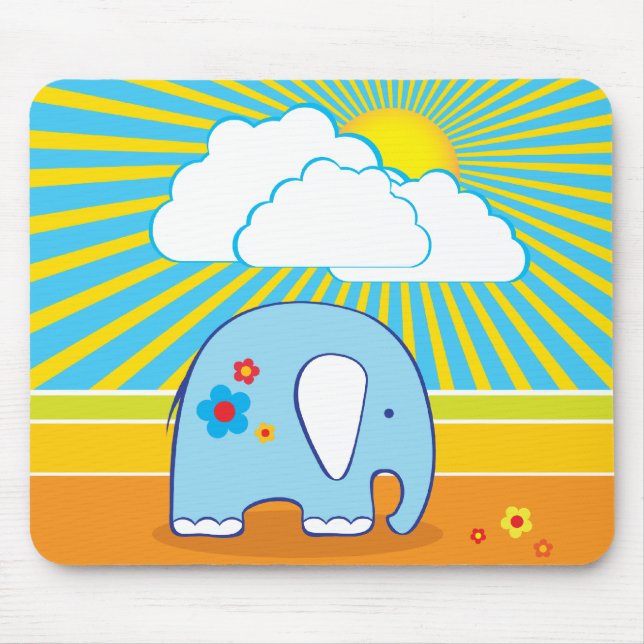 Elefant bonito Mousepad (Frente)