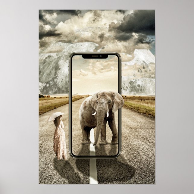 Elefant Moon Fantasy Girl Poster (Frente)