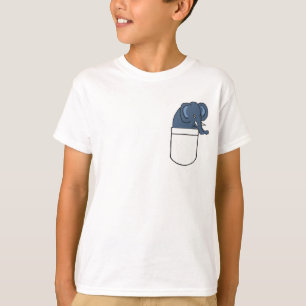Elefante AB em uma camisa do bolso