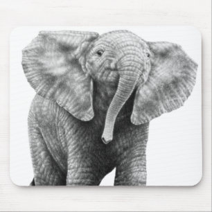 Elefante africano Mousepad do bebê