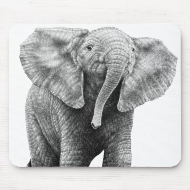 Elefante africano Mousepad do bebê (Frente)