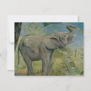 Elefante africano vintage na selva, EJ Detmold