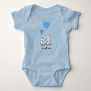 Elefante Amor Design Bebê Camisa De Bebê