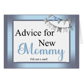 Elefante Azul Cutie - Pequeno Cartão de Advertênci