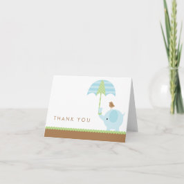 Elefante Azul Obrigado Cartões